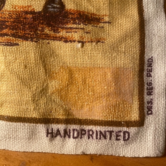 Vintage horse print kitchen cloth. 100% linen. - Picture 14 of 14